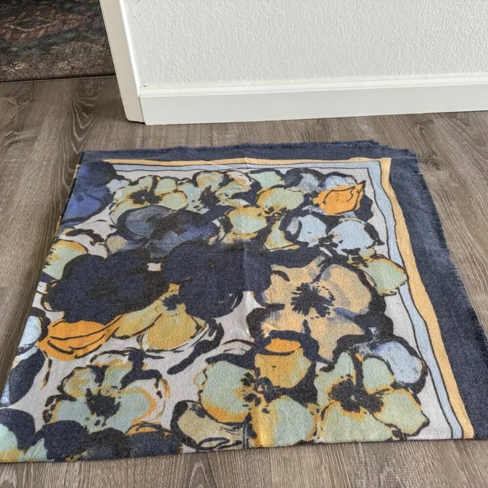 Max Studio Floral Square Scarf Shawl 50